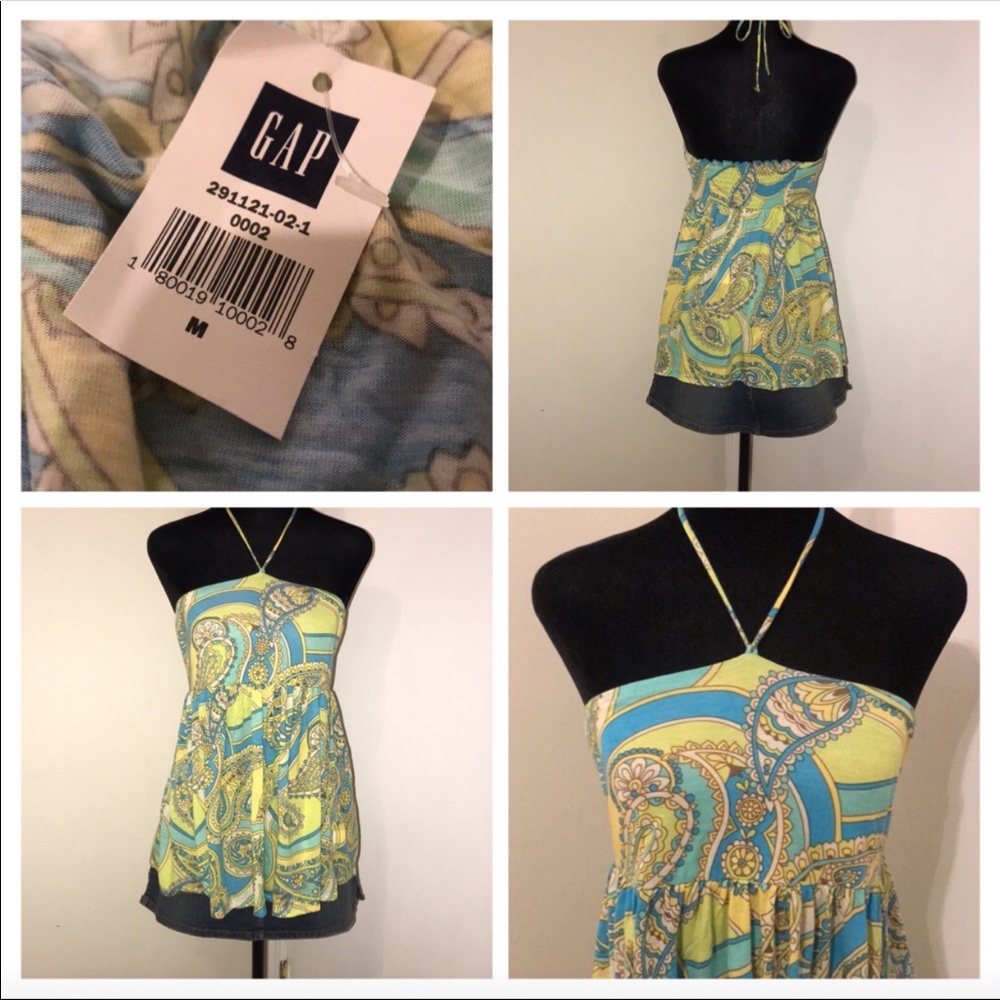 GAP: Colorful Open Back Halter Top